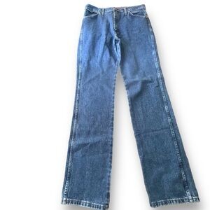 Wrangler Med/Dark Stone Wash Straight Leg Jeans Men's Size 34 x 36